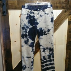 Rare Find!  Sz 1 Suede/Leather Tie-Dye Jeans by DKNY